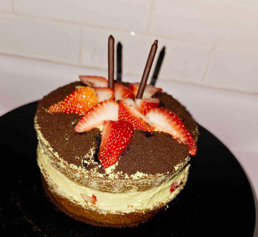 Vegan Matcha Birthday Cake with Matcha Buttercream