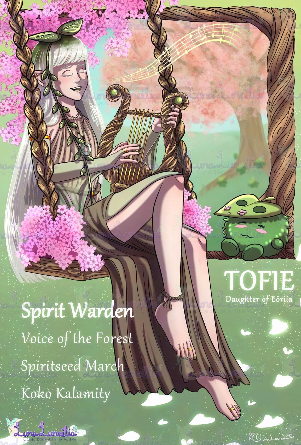 Themed Card for Tofie, Daughter of Eöriia - drawn by Luna Lunestia